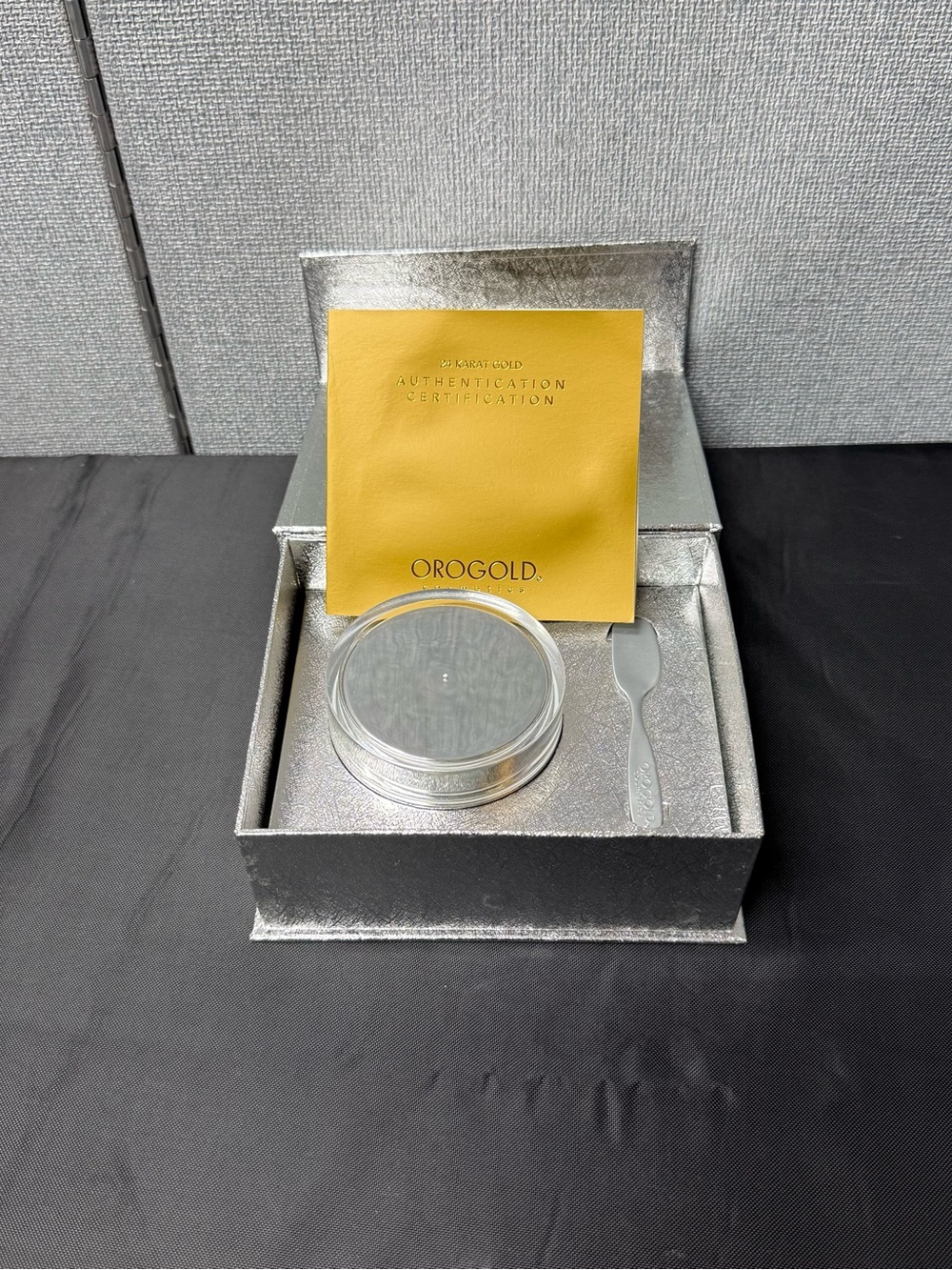 OroGold Silver Face Mask with Gold Authentication Card